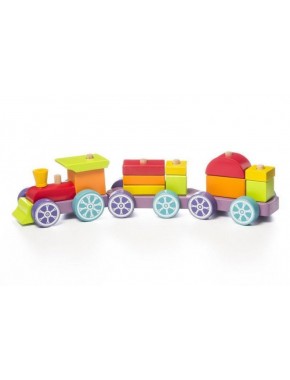 Деревянная игрушка Cubika Поезд Радужный экспресс LP-3 (12923)