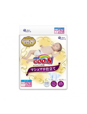 Подгузники Goo.N Super Premium Marshmallow для новорожденных до 5 кг унисекс 62 шт (853346)